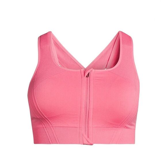 Women’s Active Medium Support Zip-Front Sports Bra, Size M - Picture 3 of 5